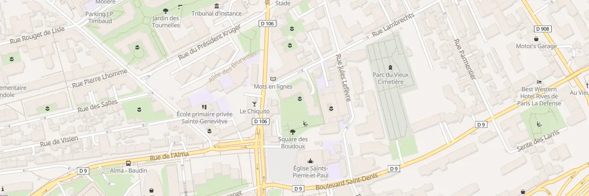 Plan du 6 Rue Lambrechts à Courbevoie