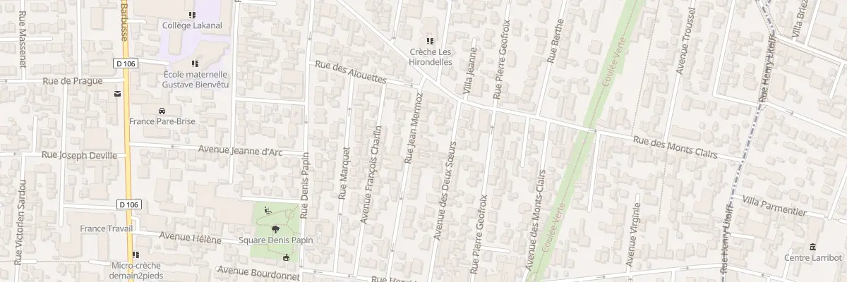 Plan du 11 Rue Jean Mermoz à Colombes