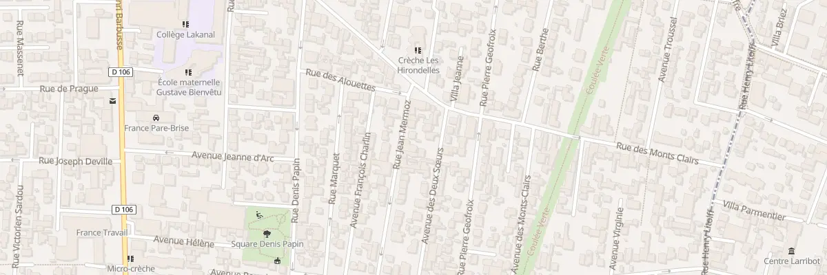 Plan du 9 Rue Jean Mermoz à Colombes