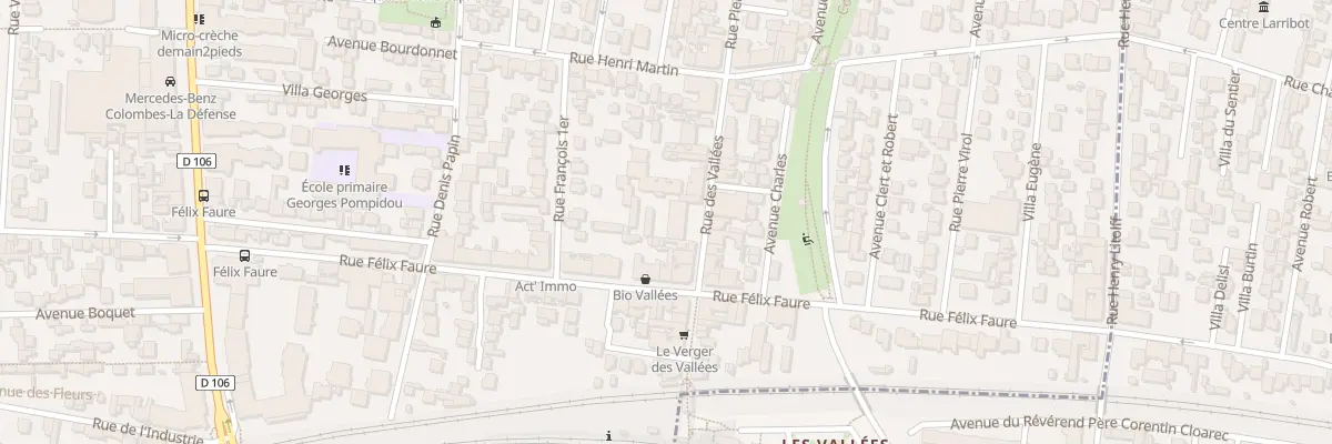 Plan du 22 Rue des Vallées à Colombes