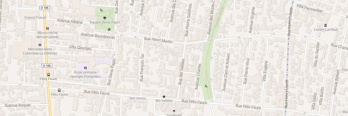 Plan du 10 Rue des Vallées à Colombes