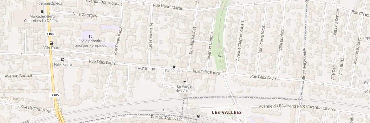 Plan du 30 Rue des Vallées à Colombes