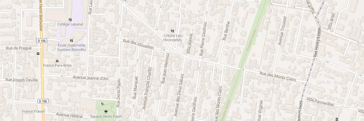Plan du 74 Rue des Monts Clairs à Colombes