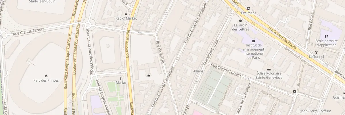 Plan du 36 Rue du Général Delestraint à Paris 16e Arrondissement