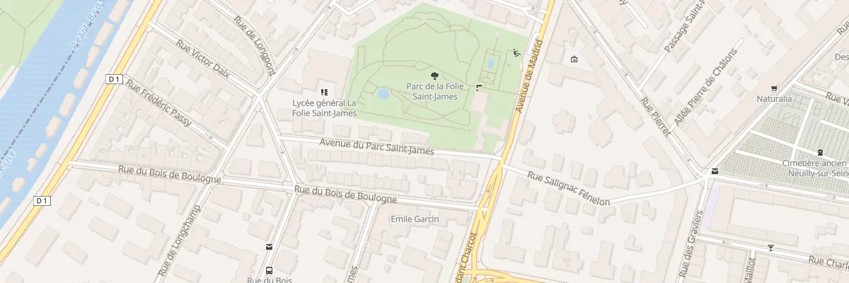 Plan du 8 Av du Parc Saint-james à Neuilly-sur-Seine