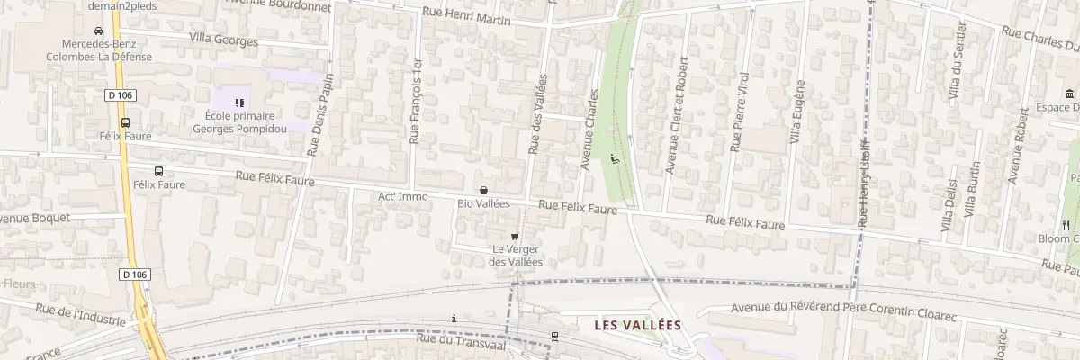 Plan du 25 Rue des Vallées à Colombes