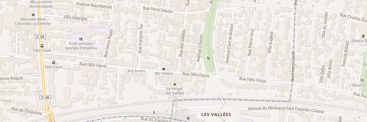 Plan du 23 Rue des Vallées à Colombes