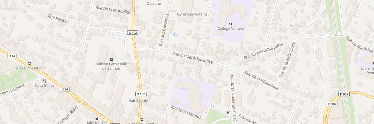 Plan du 20 Rue du Marechal Joffre à Sannois