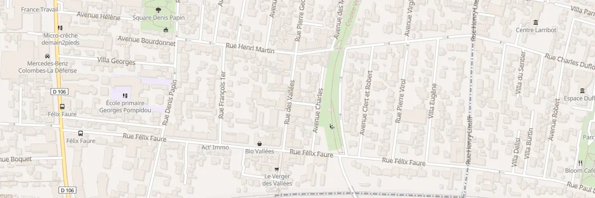 Plan du 13 Rue des Vallées à Colombes
