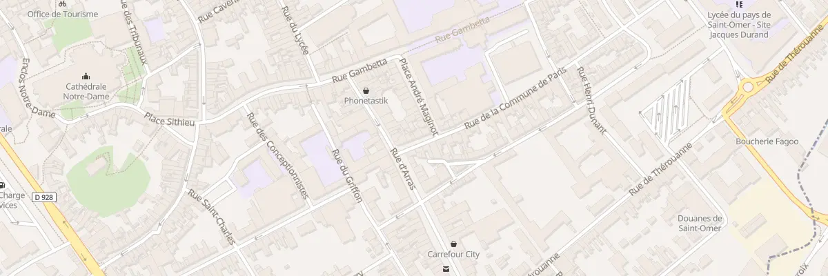 Plan du 4 Rue de la Commune de Paris à Saint-Omer