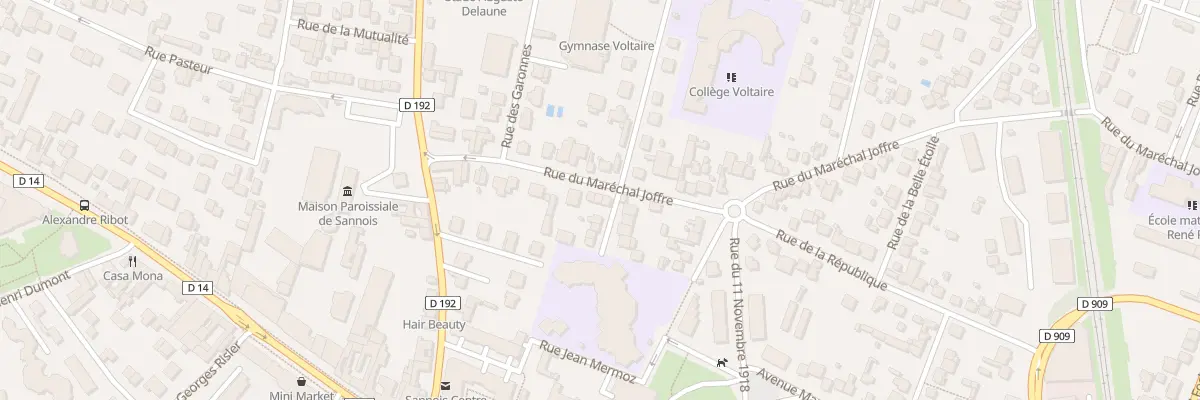 Plan du 20B Rue du Marechal Joffre à Sannois