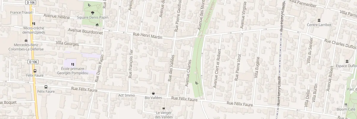 Plan du 9 Rue des Vallées à Colombes
