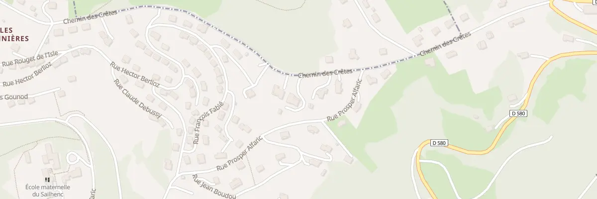 Plan du 455 Che des Crêtes à Decazeville