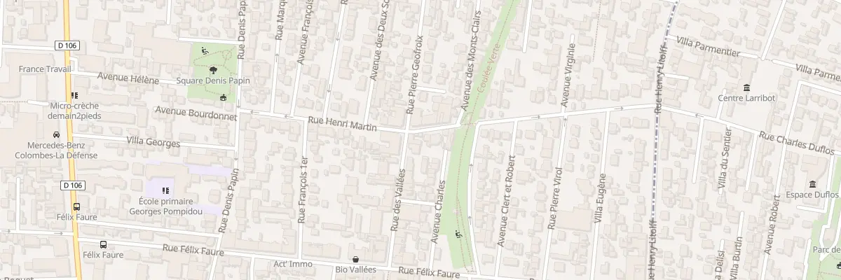 Plan du 3 Rue des Vallées à Colombes