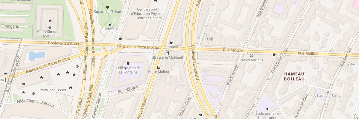 Plan du 99 Bd Exelmans à Paris 16e Arrondissement