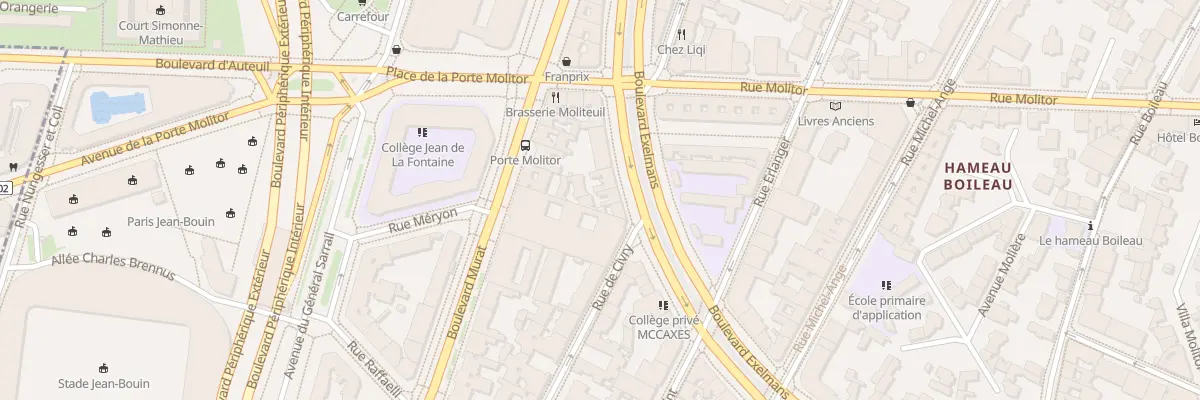 Plan du 93B Bd Exelmans à Paris 16e Arrondissement