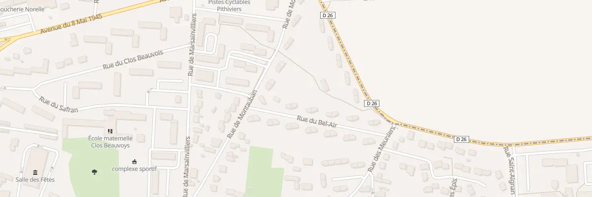Plan du 5 Rue de Bel Air à Pithiviers