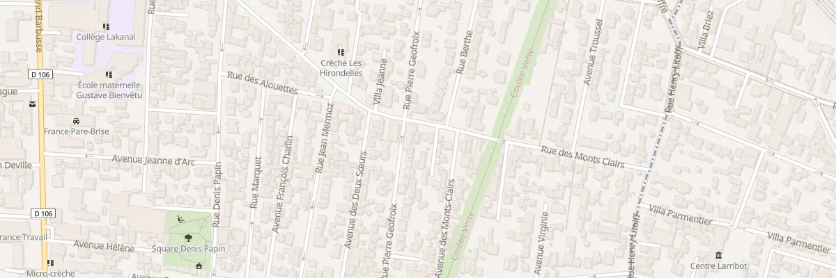 Plan du 86 Rue des Monts Clairs à Colombes