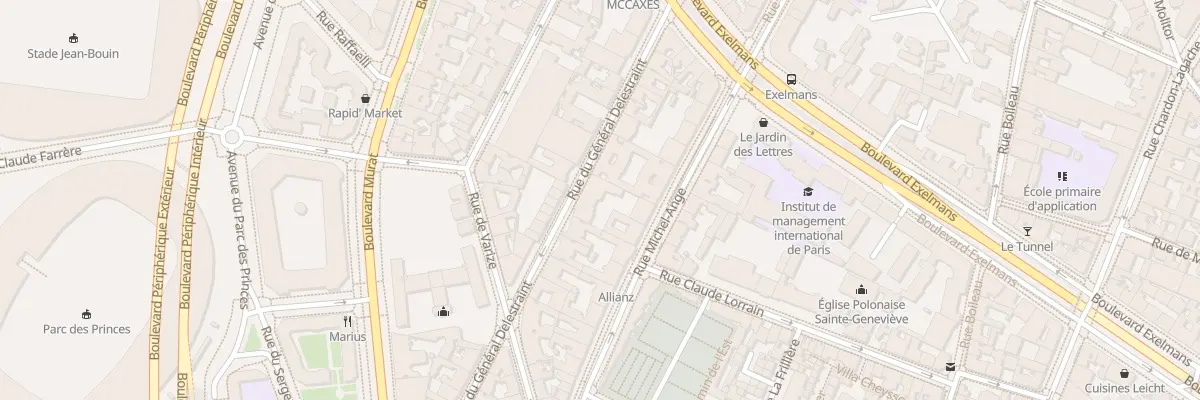 Plan du 19 Rue du Gal Delestraint à Paris 16e Arrondissement