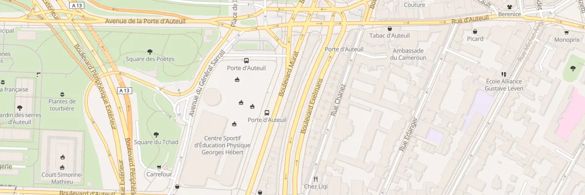 Plan du 11 Bd Murat à Paris 16e Arrondissement