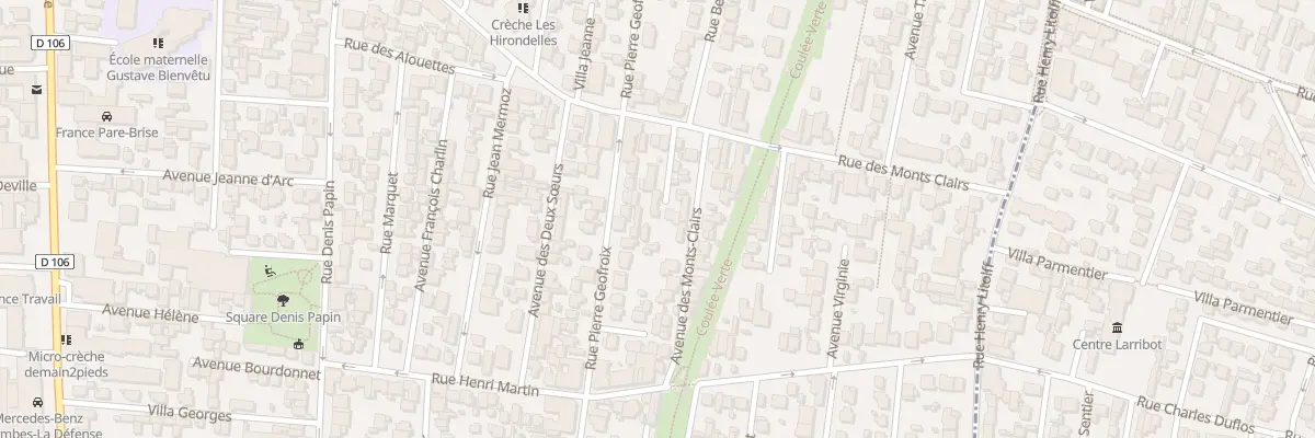 Plan du 94 Rue des Monts Clairs à Colombes