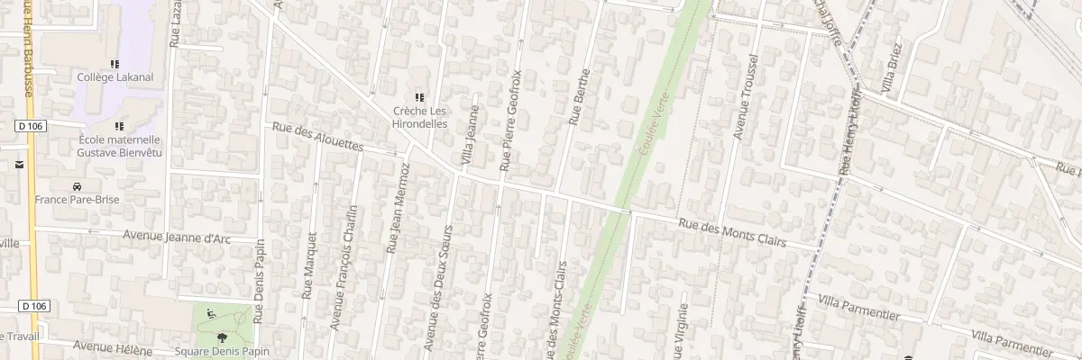 Plan du 99 Rue des Monts Clairs à Colombes