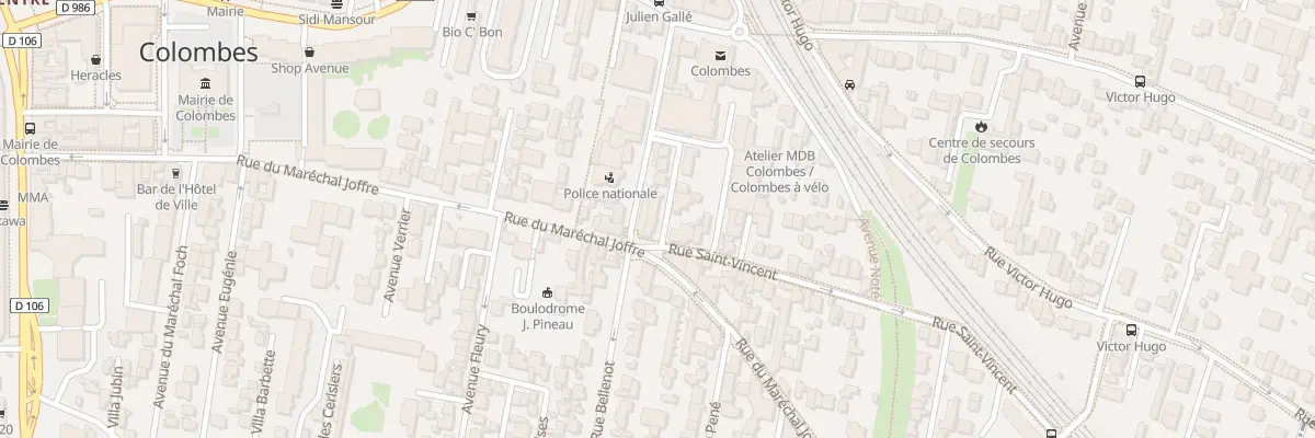 Plan du 3 Rue Saint-Vincent à Colombes