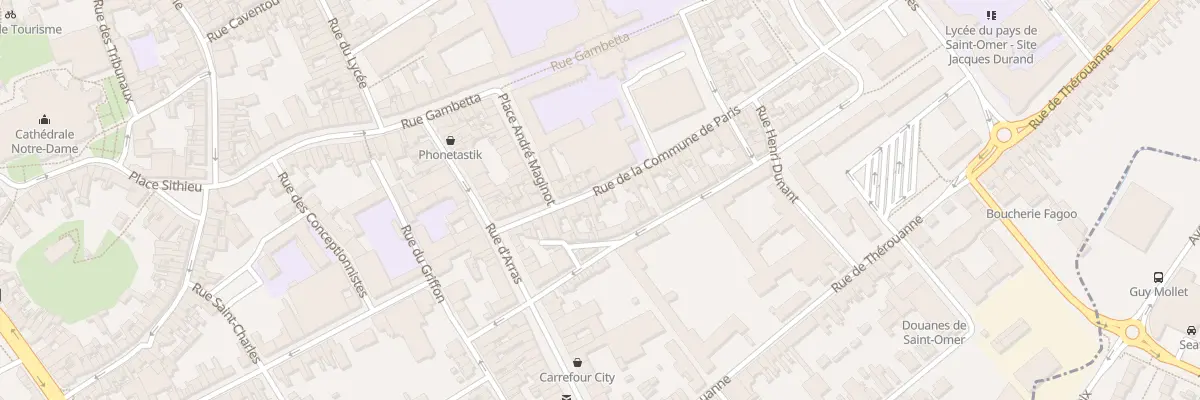 Plan du 17 Rue de la Commune de Paris à Saint-Omer