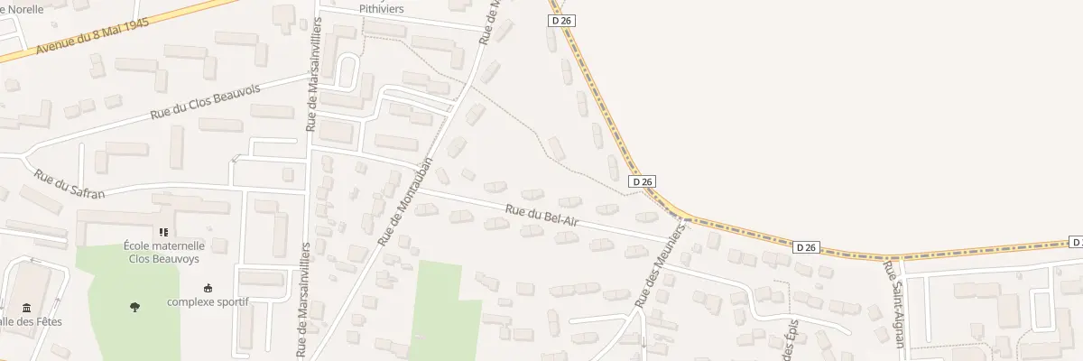 Plan du 9 Rue de Bel Air à Pithiviers