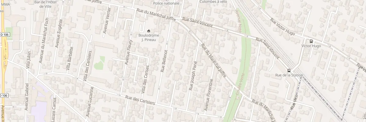 Plan du 92B Rue du Maréchal Joffre à Colombes