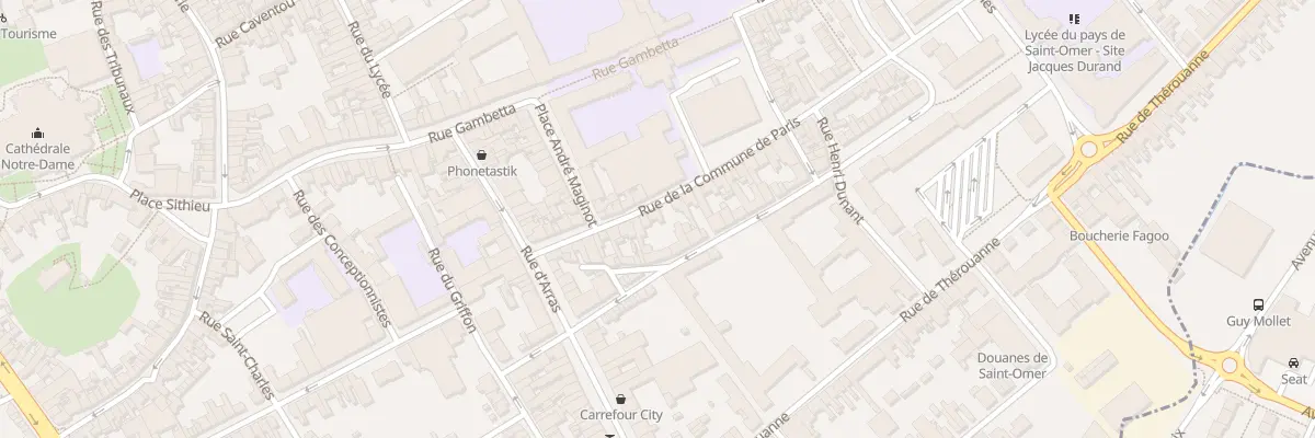 Plan du 19 Rue de la Commune de Paris à Saint-Omer