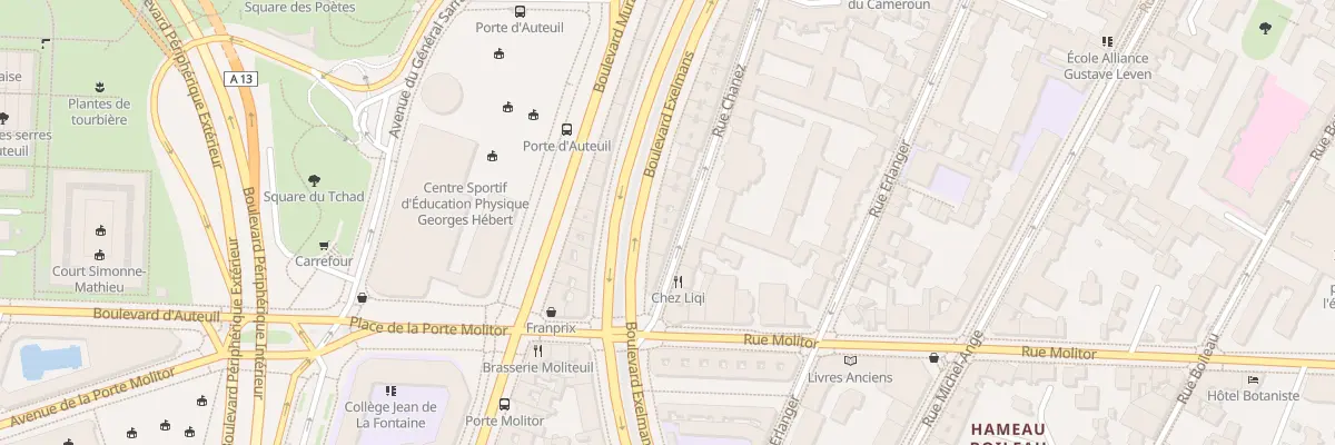 Plan du 116 Bd Exelmans à Paris 16e Arrondissement