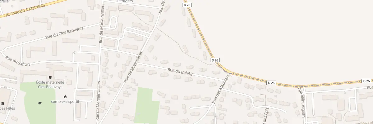 Plan du 11 Rue de Bel Air à Pithiviers