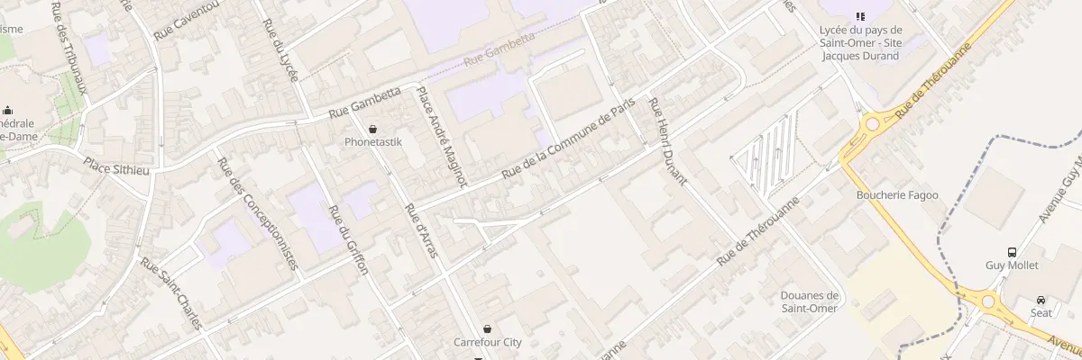 Plan du 25 Rue de la Commune de Paris à Saint-Omer