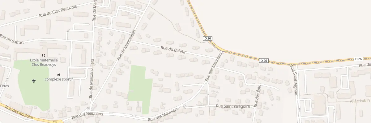 Plan du 20 Rue de Bel Air à Pithiviers