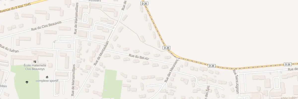 Plan du 13 Rue de Bel Air à Pithiviers
