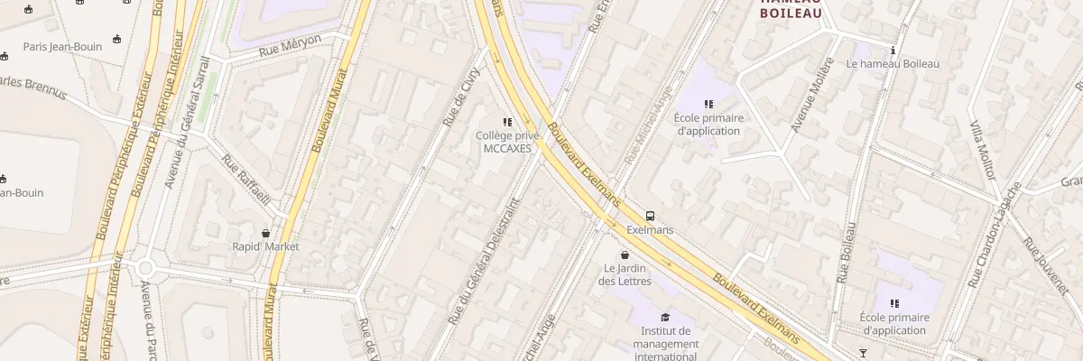 Plan du 77 Bd Exelmans à Paris 16e Arrondissement