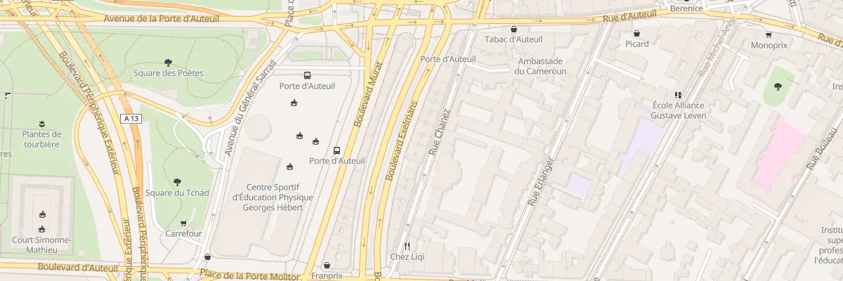 Plan du 128 Bd Exelmans à Paris 16e Arrondissement