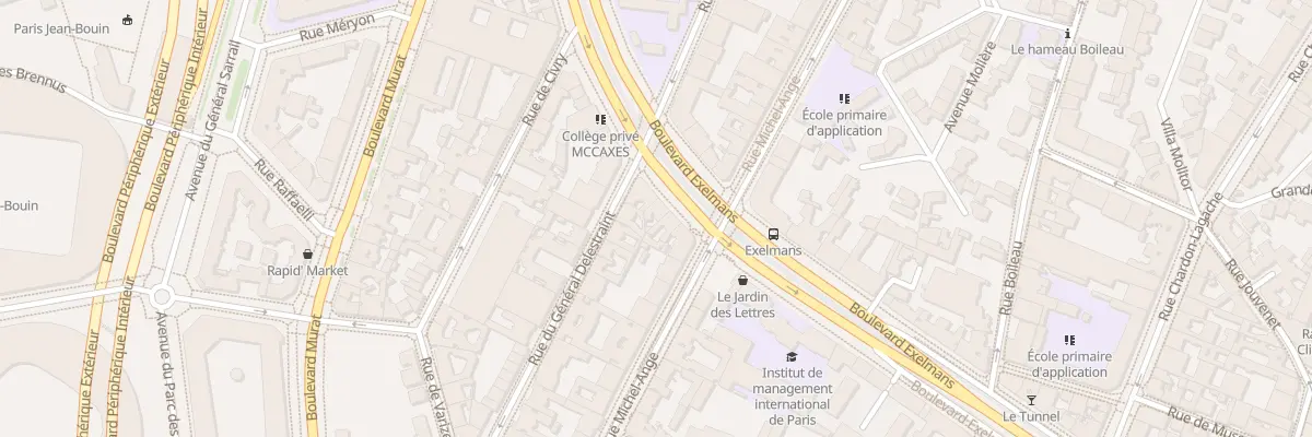 Plan du 75 Bd Exelmans à Paris 16e Arrondissement