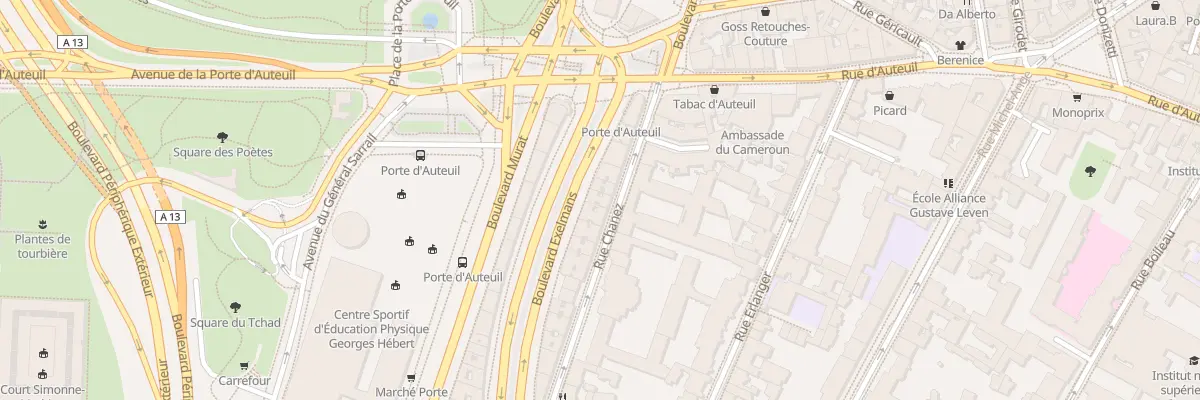 Plan du 134 Bd Exelmans à Paris 16e Arrondissement