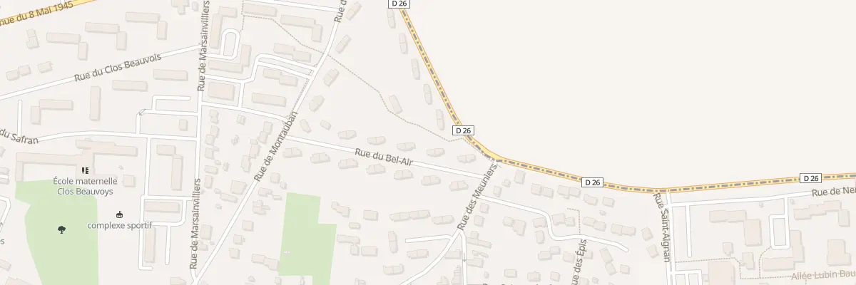 Plan du 15 Rue de Bel Air à Pithiviers