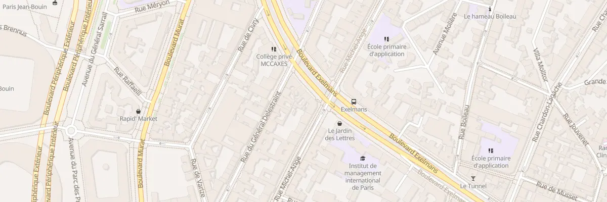 Plan du 73B Bd Exelmans à Paris 16e Arrondissement