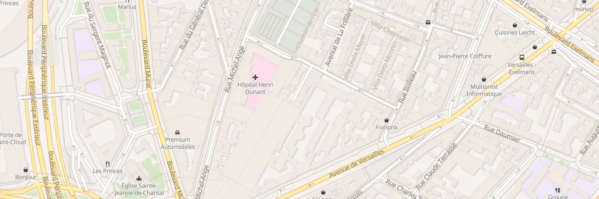 Plan du 15 Vc Ham Michel Ange à Paris 16e Arrondissement