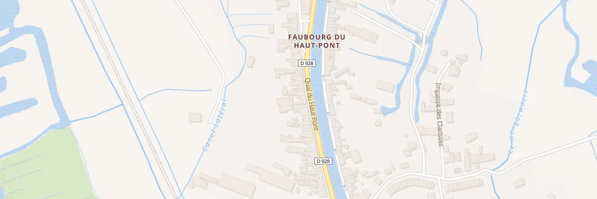 Plan du 64 Quai du Haut Pont à Saint-Omer