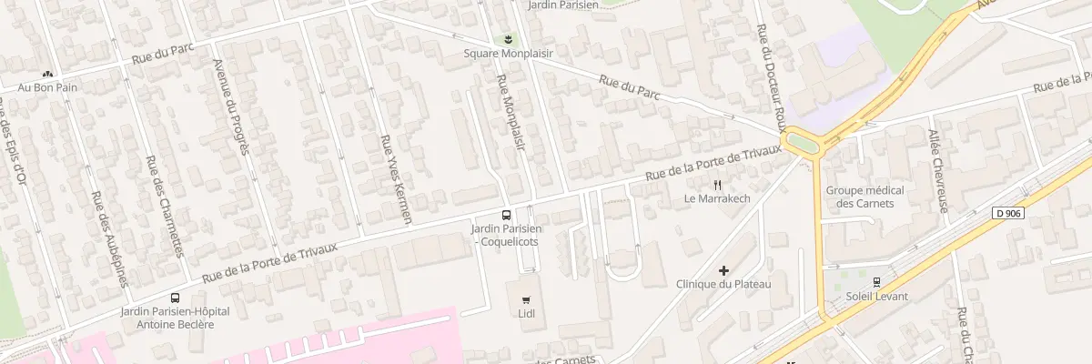 Plan du 1 Rue des Coquelicots à Clamart