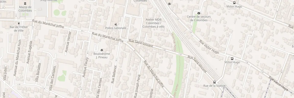 Plan du 10 Rue Saint-Vincent à Colombes