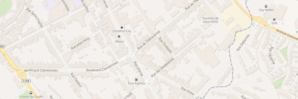 Plan du 9 Rue de Thérouanne à Saint-Omer
