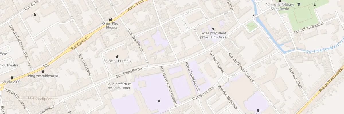 Plan du 50 Rue Saint Bertin à Saint-Omer