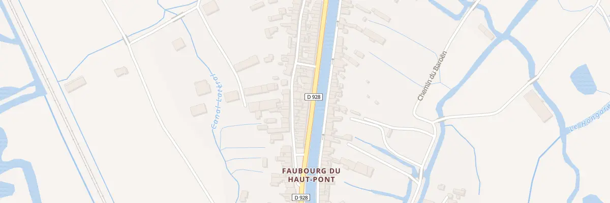 Plan du 93 Quai du Haut Pont à Saint-Omer