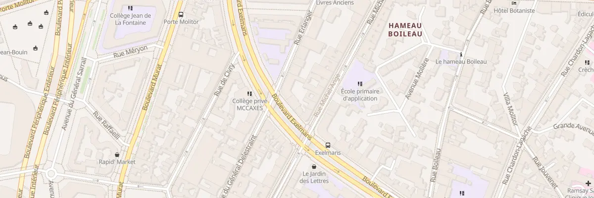 Plan du 86 Bd Exelmans à Paris 16e Arrondissement